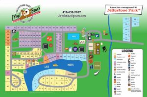 Park Map of Yogi Bear’s Cleveland Sandusky Jellystone Park Ohio