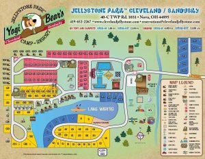 Park Map of Yogi Bear’s Cleveland Sandusky Jellystone Park Ohio