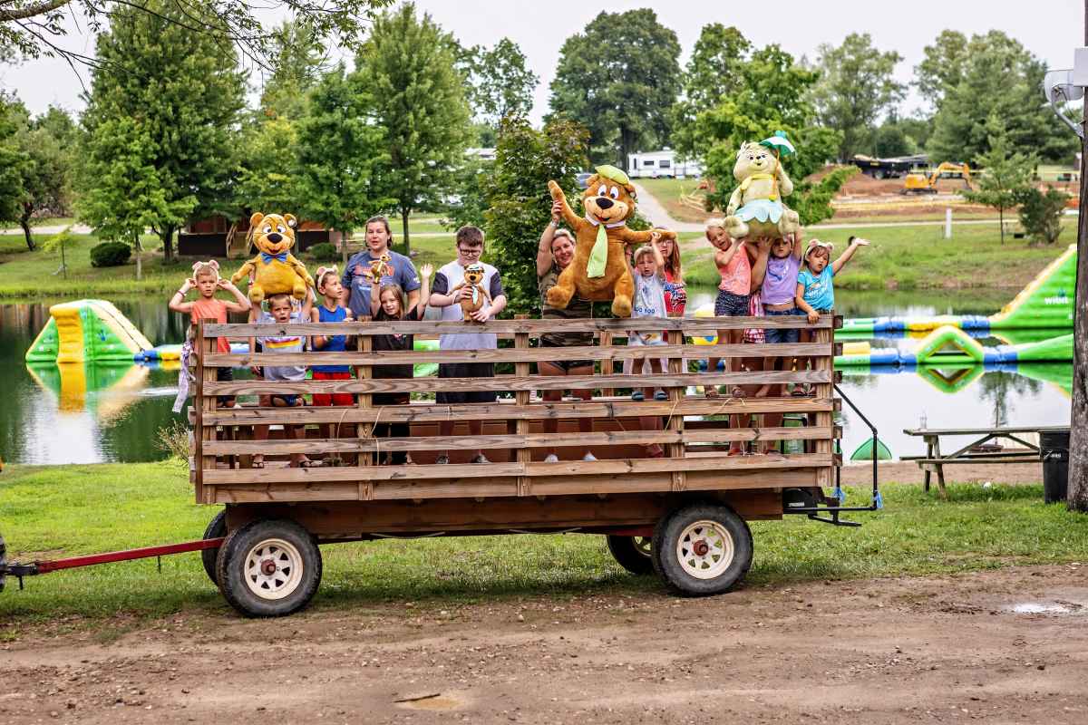 Kids having a ride